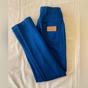 Lady Wrangler Sportswear Blue High Waist Straight Leg Pant Vintage 1970s  11/12